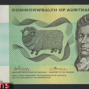 B1026-Australia-1966-72澳洲鈔票-2 Dollars(O)
