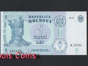 1041-1 B1041-MOLDOVA-2015摩爾多瓦紙幣,5 Leu(577)