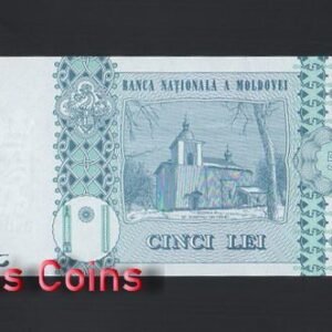 B1041-MOLDOVA-2015摩爾多瓦紙幣,5 Leu（577）