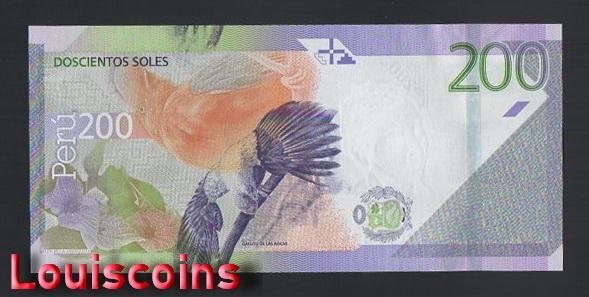 1052-2 B1052-PERU-2021祕魯鈔票-200 Soles(B)