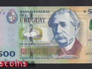 B1054-URUGUAY-2014-20烏拉圭紙鈔-500 Pesos Uruguayos(BO)
