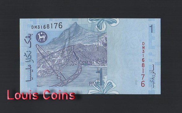 1056-2 B1056-MALAYSIA-ND (1998)馬來西亞紙幣,1 Ringgit(1145)