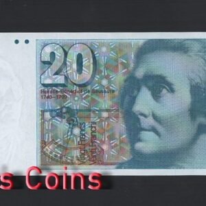 B400-SWITZERLAND--1978-1992瑞士紙幣20 Franken(B)
