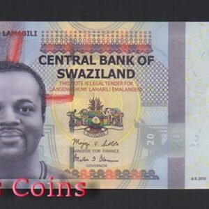 408-1 B408-SWAZILAND--2010史瓦濟蘭紙幣20 Emalangeni(538)