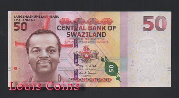B410-SWAZILAND--2010史瓦濟蘭紙幣50 Emalangeni(536)