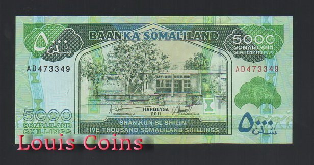 B414-SOMALILAND--2011索馬里蘭紙幣5.000 SL Shilings(530)