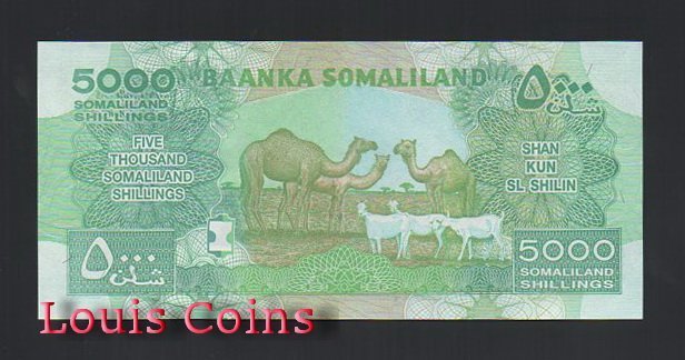 B414-SOMALILAND--2011索馬里蘭紙幣5.000 SL Shilings(530)