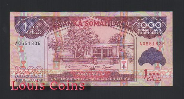415-1 B415-SOMALILAND--2011索馬里蘭紙幣1.000 SL Shilings(531)