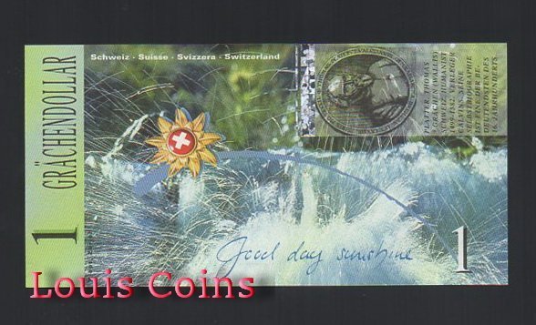 B432-SWITZERLAND--1996瑞士地方鈔票(1121)