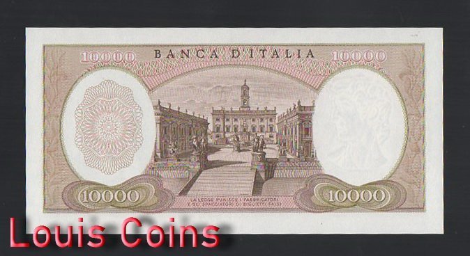 B436-ITALY-1962-1973義大利紙幣10.000 Lire(B)