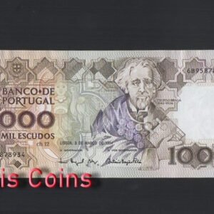 440-1 B440-PORTUGAL-1983-1994葡萄牙紙幣1000 Escudos(B)
