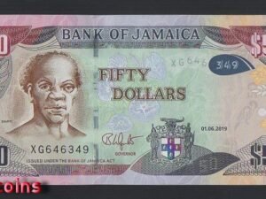 444-1 B444-JAMAICA-2013-21牙買加紙幣-50 Dollars(B)