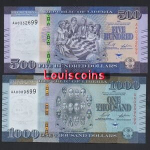 B449-LIBERIA-2022賴比瑞亞紙幣-500.1000 Dollars（362）