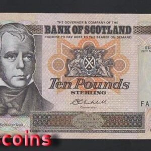 B452-SCOTLAND-1995-2006蘇格蘭紙幣10 Pounds(B)