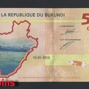 456-2 B456-BURUNDI-2015-23普隆地紙幣500 Francs / Amafaranga(B)