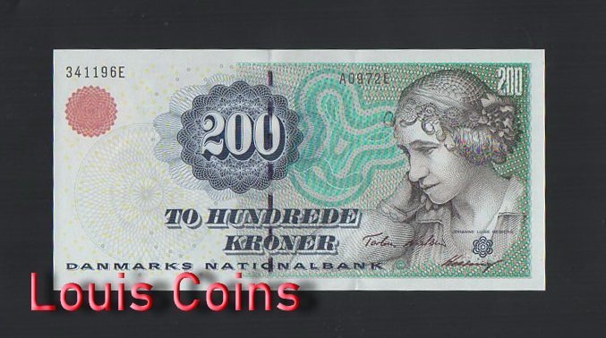 457-1 B457-DENMARK-1997 & 2000丹麥紙幣200 Kroner(O)