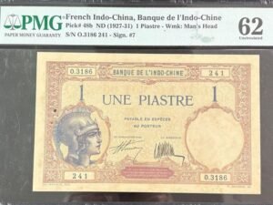 460-1 B460-FRENCH INDOCHINA-1927-31法屬印度支那紙幣-1 Piastre(O)