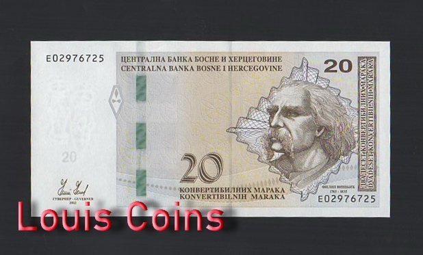 B463-BOSNIA & HERZEGOVIN-2012波士尼亞與赫塞哥維納紙幣(黑山)