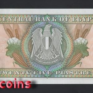 464-2 B464-EGYPT-1976-1978埃及紙幣-25 Piastres(1266)
