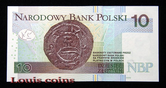 B467 POLAND 2012＆2016波蘭紙幣 10 Złotych(B)