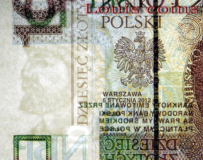 B467 POLAND 2012＆2016波蘭紙幣 10 Złotych(B)