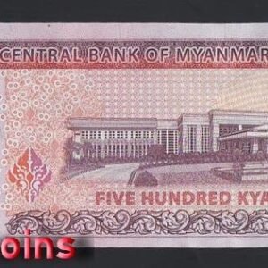 B482-MYANMAR-2019緬甸紙幣-500 Kyats(188)