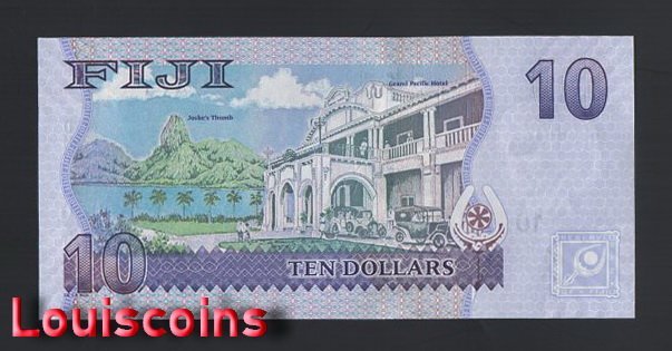B485-FIJI-ND (2007 & 2011)斐濟紙幣-10 Dollars(B)