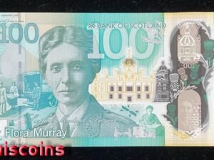 B487-SCOTLAND-2021蘇格蘭塑膠紀念紙幣,100 Pounds(B)