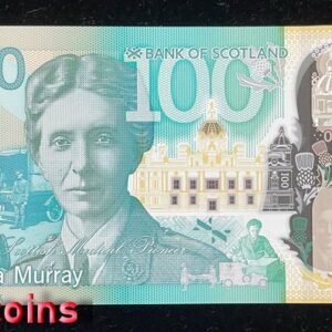 487-1 B487-SCOTLAND-2021蘇格蘭塑膠紀念紙幣,100 Pounds(B)