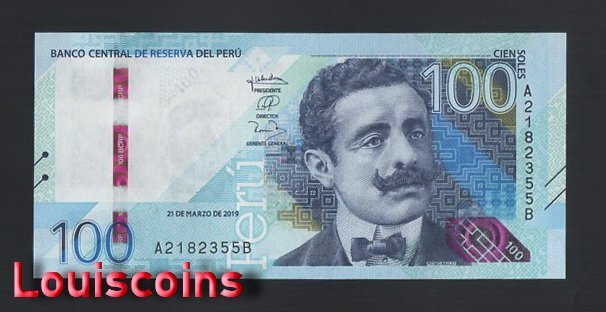 488-1 B488-PERU-2019祕魯紙幣,100 Soles(B)