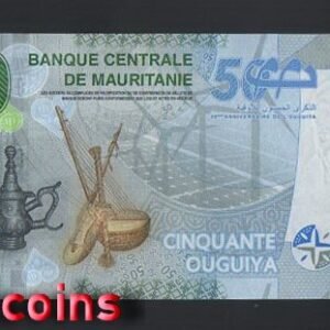 491-2 B491-MAURITANIA-2023茅利塔尼亞紀念紙幣,50 Ouguiya(672)