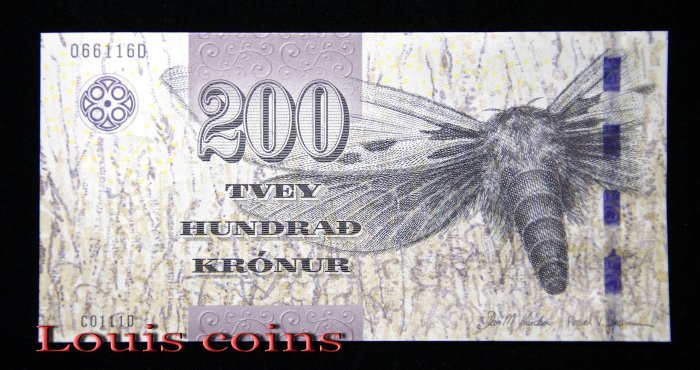 B493-FAEROE ISLANDS--2011法羅群島紙幣200 Krónur(B)