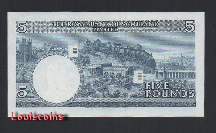 B495-IRELAND-1970蘇格蘭鈔票5 Pound(O)