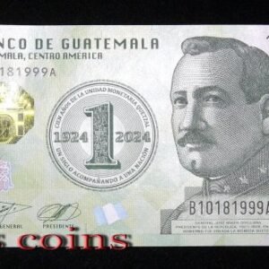 505-1 B505-GUATEMALA-2023(2024)瓜地馬拉格查爾100周年紀念鈔票-1 Quetzales(466)