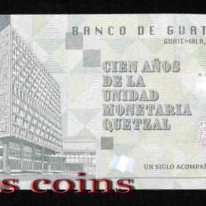 505-2 B505-GUATEMALA-2023(2024)瓜地馬拉格查爾100周年紀念鈔票-1 Quetzales(466)