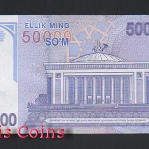 B506-UZBEKISTAN--2017烏茲別克紙幣50.000 Som（203）