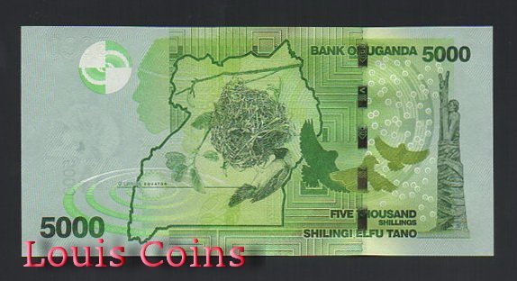 B518-UGANDA--2010烏干達紙幣5.000 Shillings(593)