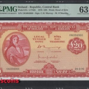 B522-IRELAND-1961-1976愛爾蘭鈔票-20 Pound