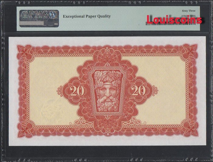B522-IRELAND-1961-1976愛爾蘭鈔票-20 Pound