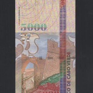 B524-CAPE VERDE-2000維德角(彿德角)紙幣5.000 Escudos(B)