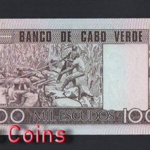 B525-CAPE VERDE-1977維德角(彿德角)紙幣1.000 Escudos(O)