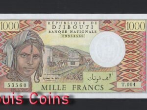 B528-DJIBOUTI-1979-2005吉布地紙幣,1.000 Francs(B)
