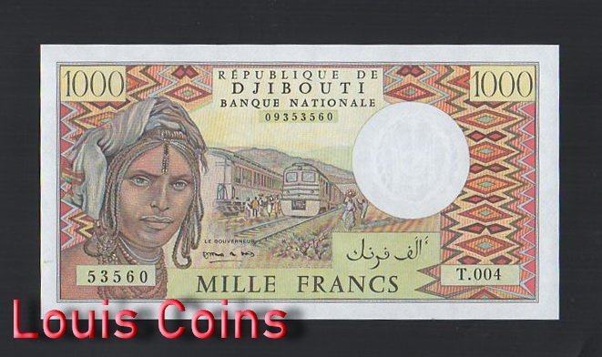B528-DJIBOUTI-1979-2005吉布地紙幣,1.000 Francs(B)