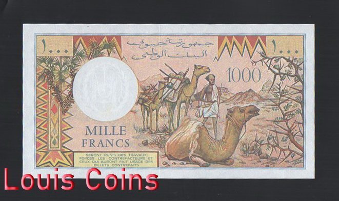 B528-DJIBOUTI-1979-2005吉布地紙幣,1.000 Francs(B)
