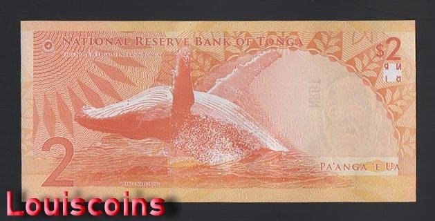 535-2 B535-TONGA-2023東加(湯加)紙幣,2 Paanga(1012)