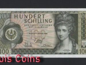 537-1 B537-AUSTRIA-1969奧地利紙幣,100 Schilling(BO)