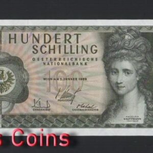 B537-AUSTRIA-1969奧地利紙幣,100 Schilling(BO)