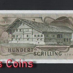 B537-AUSTRIA-1969奧地利紙幣,100 Schilling(BO)