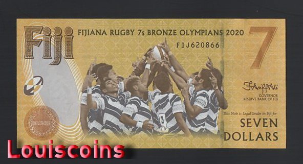 B540-FIJI-2022斐濟紀念紙幣-7 Dollars（B）