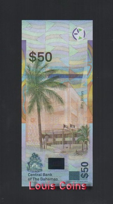 B545-BAHAMAS-2019巴哈馬紙幣 50 Dollars(B)
